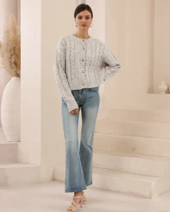 Sale Zyrenia Cardigan - Grey Cardigans|Knitwear & Jumpers