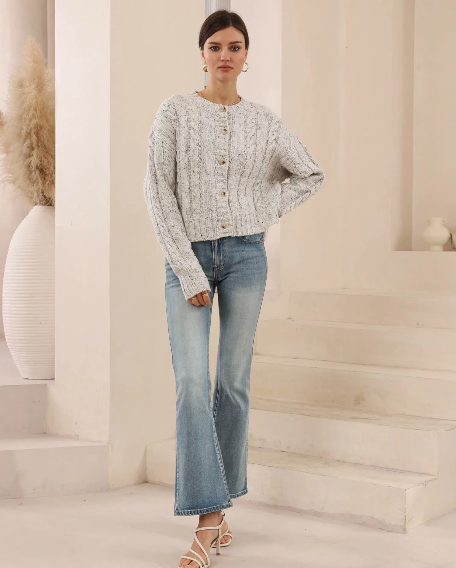 Sale Zyrenia Cardigan - Grey Cardigans|Knitwear & Jumpers