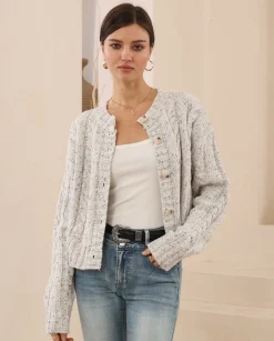 Sale Zyrenia Cardigan - Grey Cardigans|Knitwear & Jumpers