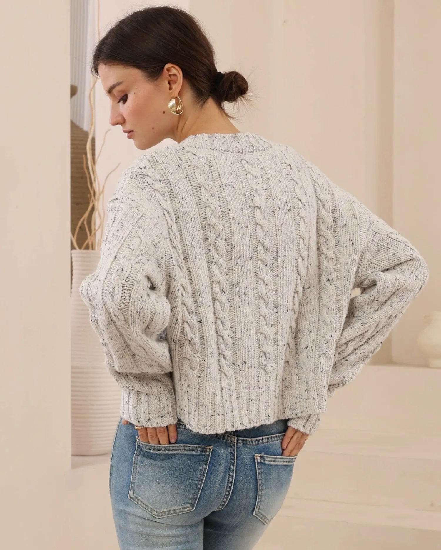 Sale Zyrenia Cardigan - Grey Cardigans|Knitwear & Jumpers
